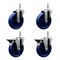 Service Caster 5 Inch Solid Polyurethane Wheel Swivel 58 Inch Threaded Stem Caster Set 2 Brakes SCC SCC-TS20S514-SPUS-58212-2-PLB-2 - alternate 1